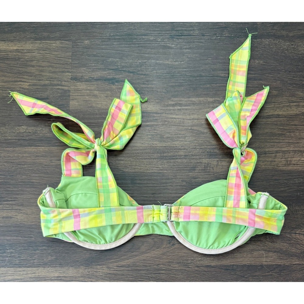 Dippin Daisy's Women's Pretty Plaid Underwire Tie Strap Bikini Set Size Small - Picture 5 of 9